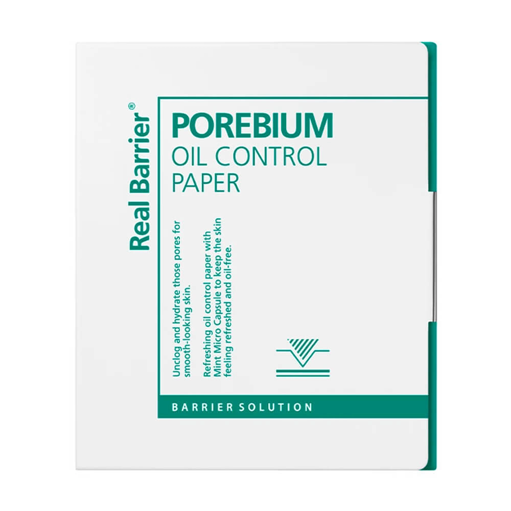 Купить  Real Barrier Матирующие салфетки от жирного блеска с мятой Porebium Oil Control Paper за 500 рублей